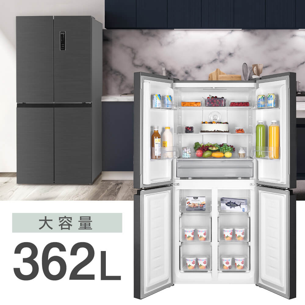 楽天市場】マクスゼン maxzen 362L 冷凍冷蔵庫 JR362HM01SV
