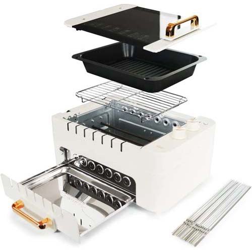 新品★IROOM多機能串焼きグリル器/自動回転機能付きマルチグリルCC-K009 こいつおったらもう無敵やん…万能&便利すぎる多機能マルチグリル