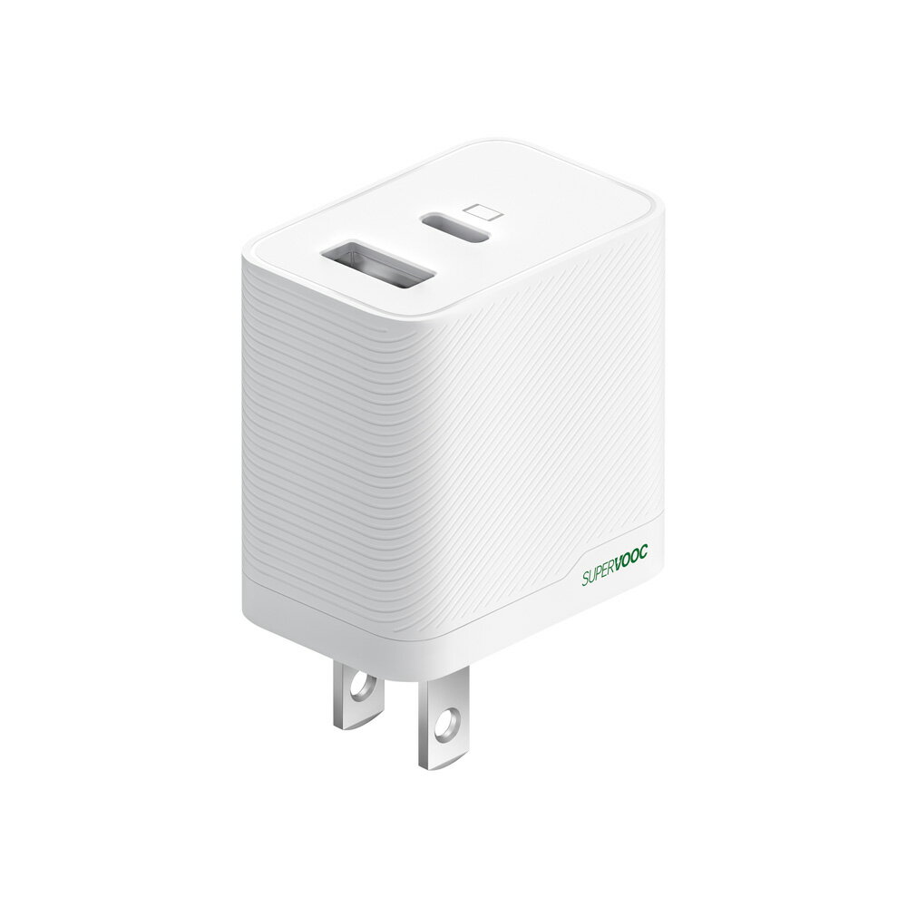 OPPO オッポ SUPERVOOC 33W デュアルポート急速充電アダプター ホワイト OSAB3CB3AJ