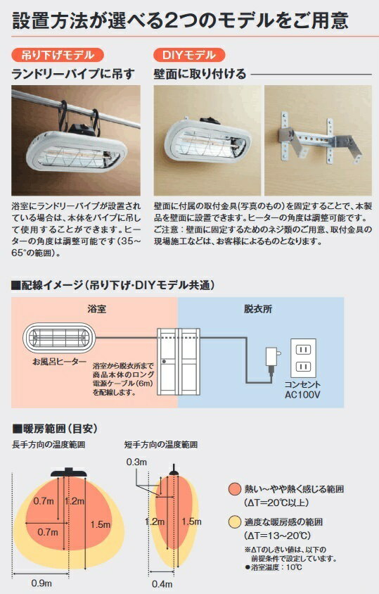 楽天市場】コンフォー Chrester お風呂ヒーター 吊り下げモデル HEAT-S-101WHK | 価格比較 - 商品価格ナビ