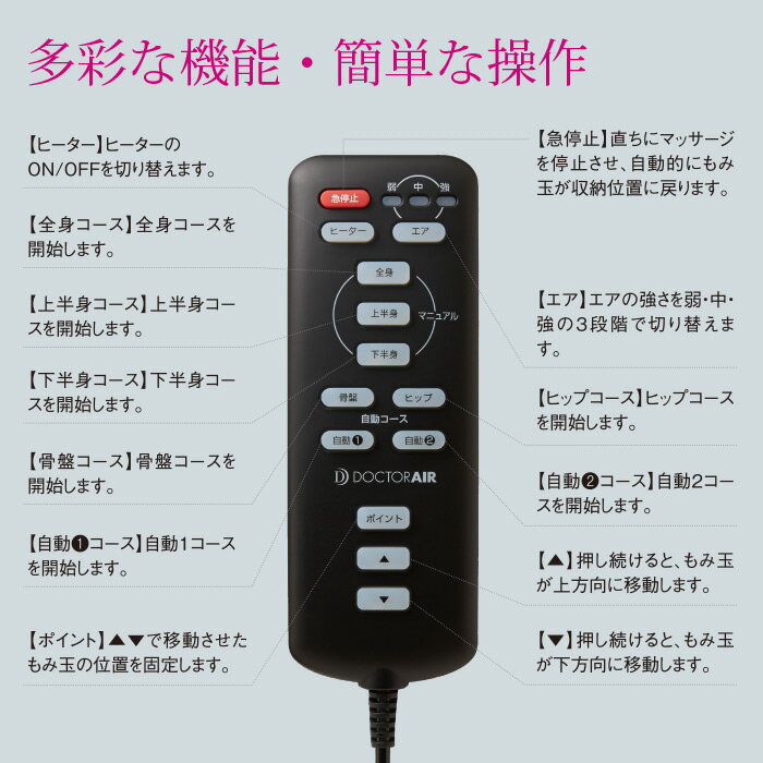 ドクターエア 3Dマジックチェア MC-001BR