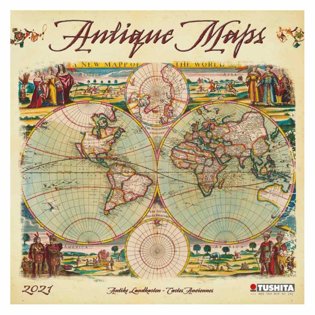 楽天市場 ブライエンタープライズ 海外 輸入版 壁掛け カレンダー 21年 アンティークマップ 古地図 Antique Map Tushita アート インテリア 令和3年 暦 価格比較 商品価格ナビ