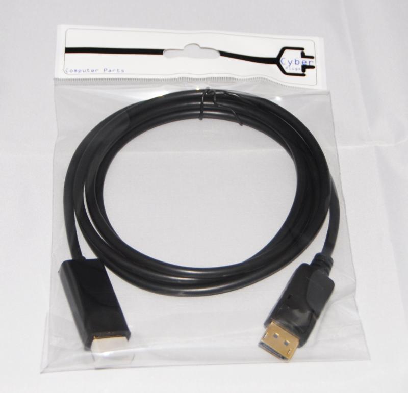 Displayport - HDMI 変換ケーブル 1.8mCyberplugs