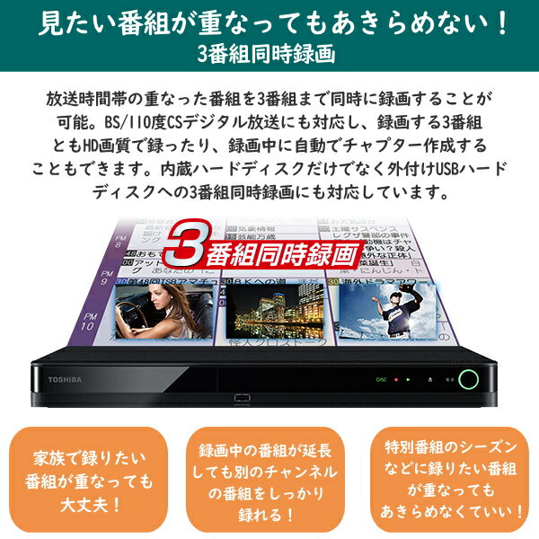 楽天市場】TVS REGZA TOSHIBA Blu-rayレコーダー REGZA DBR-T101
