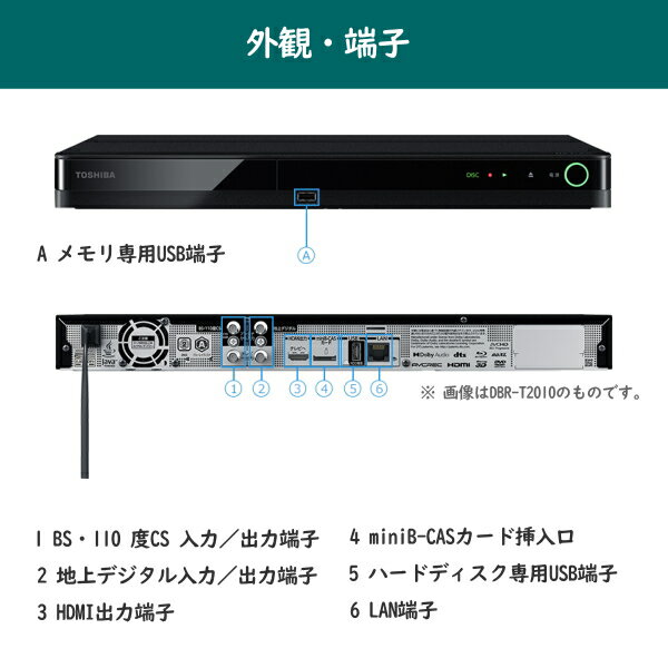 楽天市場】TVS REGZA TOSHIBA Blu-rayレコーダー REGZA DBR-T101 