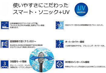 電動歯ブラシ 音波歯ブラシ UV 除菌機能スマートソニック プラス UV Smart Sonic