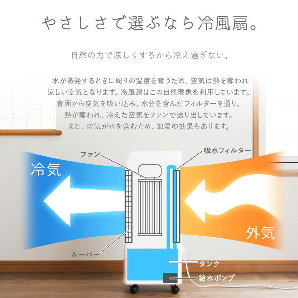 楽天市場】ベルソス 冷風機 冷風扇 タワー型 VL-DCR01 リモコン 保冷剤