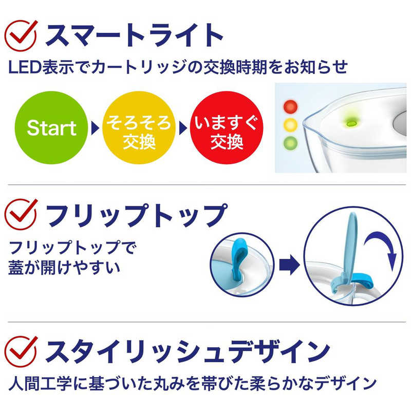 BRITA ポット型浄水器 KBSTCL1Q