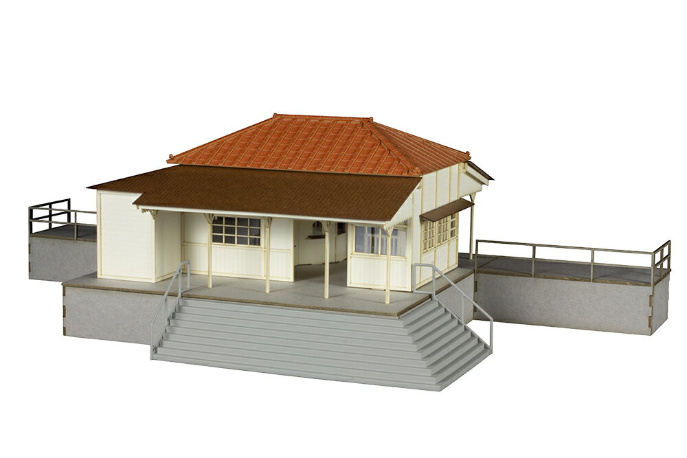 HO 駅舎　ClassicStoryの駅舎と便所と駅内装セット 建物コレクション 073-2 駅前セット 2 (鉄道模型) - ホビー