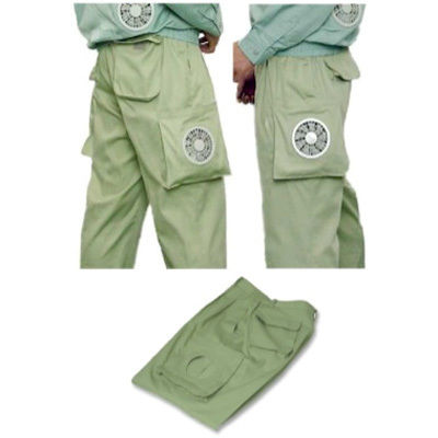 KUCHOFUKU/空調服 Z-500K 空調服セット 綿・ポリ混紡 空調ズボン モスグリーン