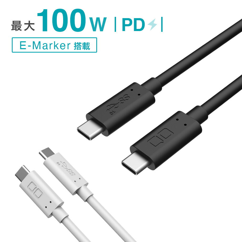 CIO Type-C to Type-C ケーブル ブラック CIO-CCPD100W-1-BK