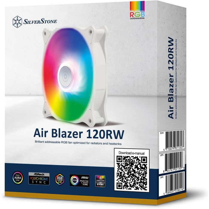 Silver Stone ケースファン 120mm /2200RPM Air Blazer 120RW SST-AB120RW-ARGB