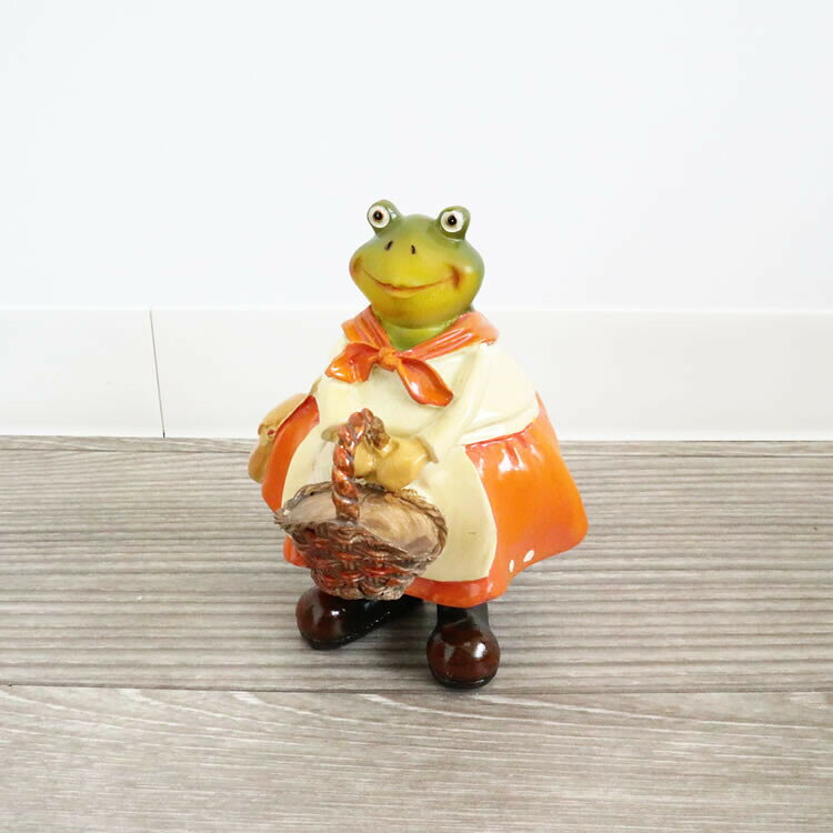 楽天市場 かわ畑貿易 かわ畑 置物 カエル 女の子 1512hun002 価格比較 商品価格ナビ