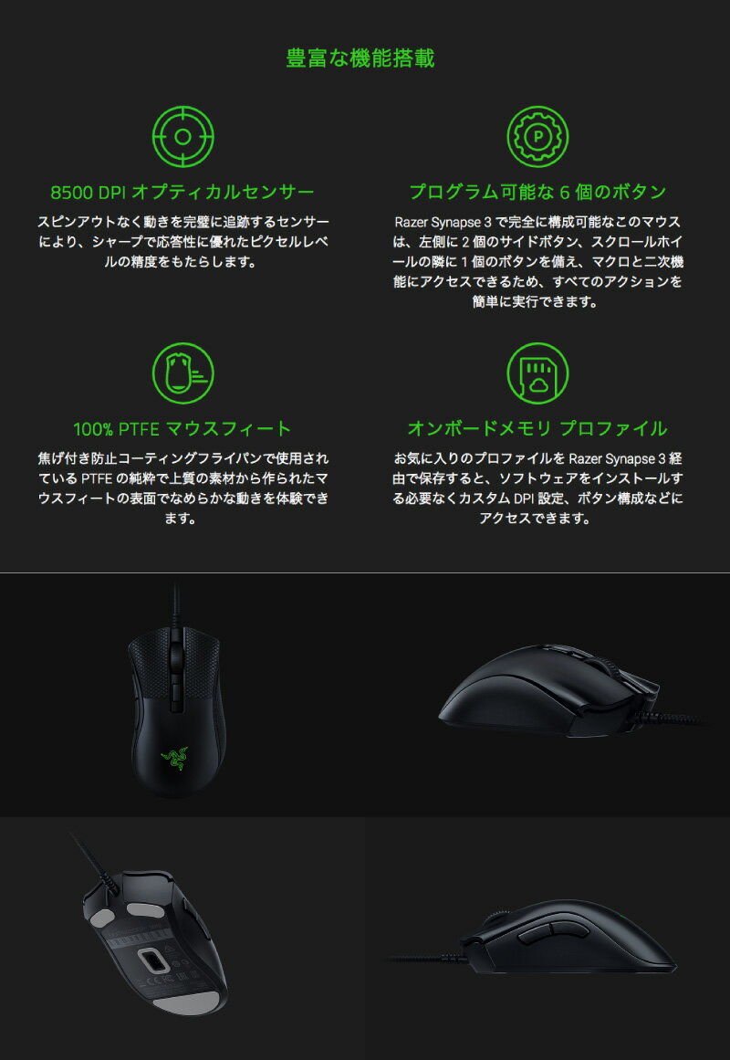 楽天市場 Msy Razer ゲーミングマウス Deathadder V2 Mini 価格比較 商品価格ナビ