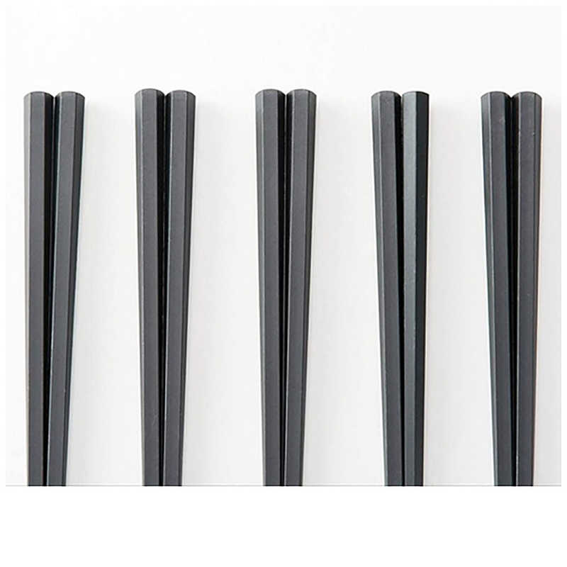 耐熱六角箸 黒 22.8cm(5膳入)