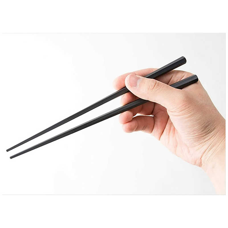耐熱六角箸 黒 22.8cm(5膳入)