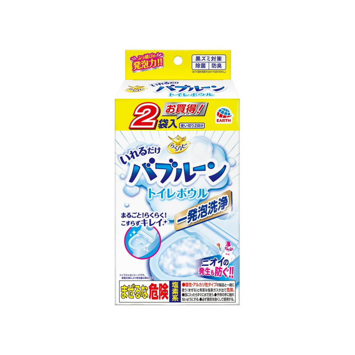 楽天市場】アース製薬 らくハピ いれるだけバブルーン トイレボウル(160g) | 価格比較 - 商品価格ナビ