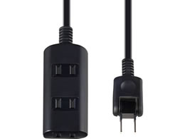 エルパ(ELPA) 扉付タップラン(延長コード) 3個口 3m ブラック WBT-N3030B(BK)(1コ入)