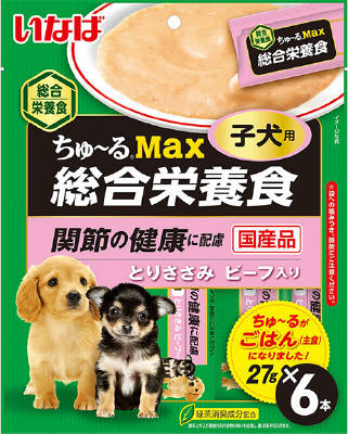 【楽天市場】いなば食品 いなば 犬用ちゅ～るMax 総合栄養食 子犬用 とりささみ ビーフ入り(27g*6本入