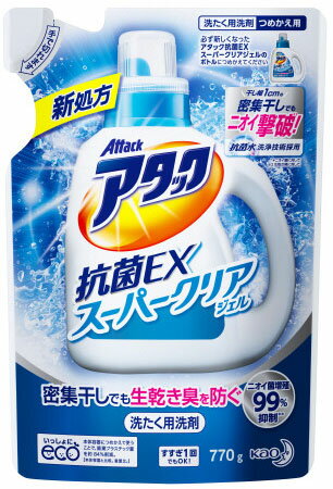 楽天市場 花王 アタック 抗菌ex スーパークリアジェル 洗濯洗剤 詰め替え 770g 価格比較 商品価格ナビ