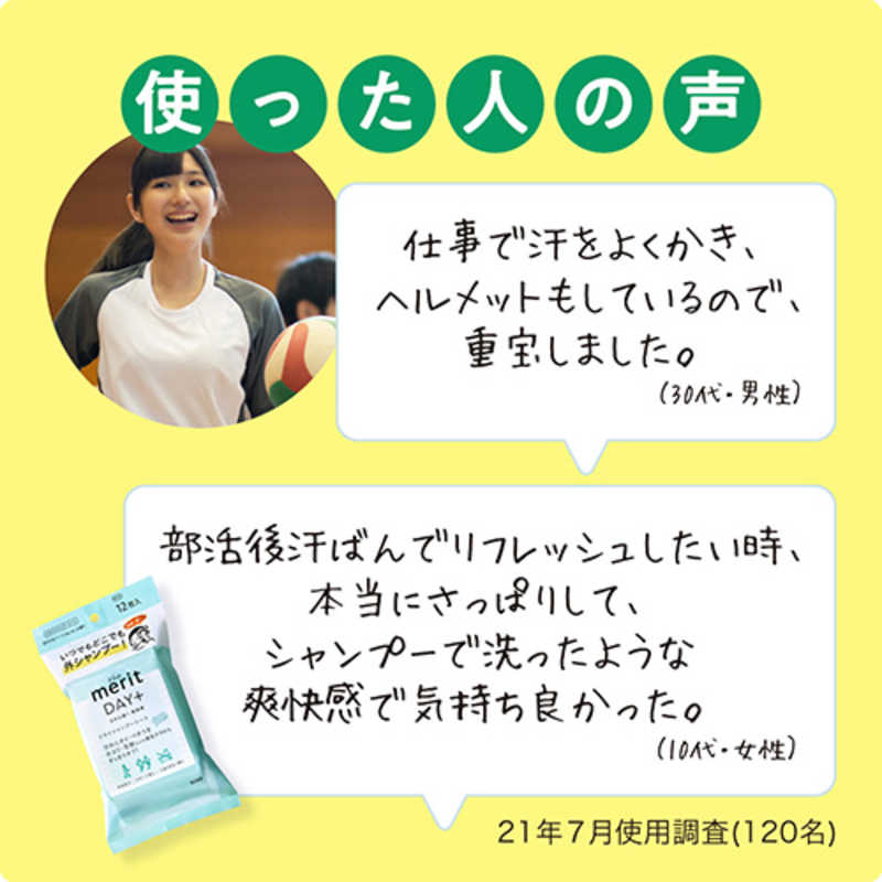 メリット ドライシャンプーシート すっきり爽快タイプ 12枚入