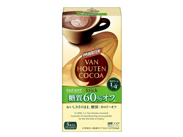 片岡物産 バンホーテン　ミルクココア　糖質６０％オフ　５本