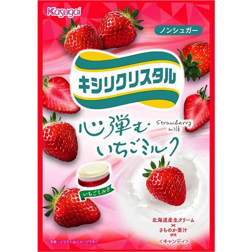 楽天市場】春日井製菓 キシリクリスタル 心弾むいちごミルク(67g 