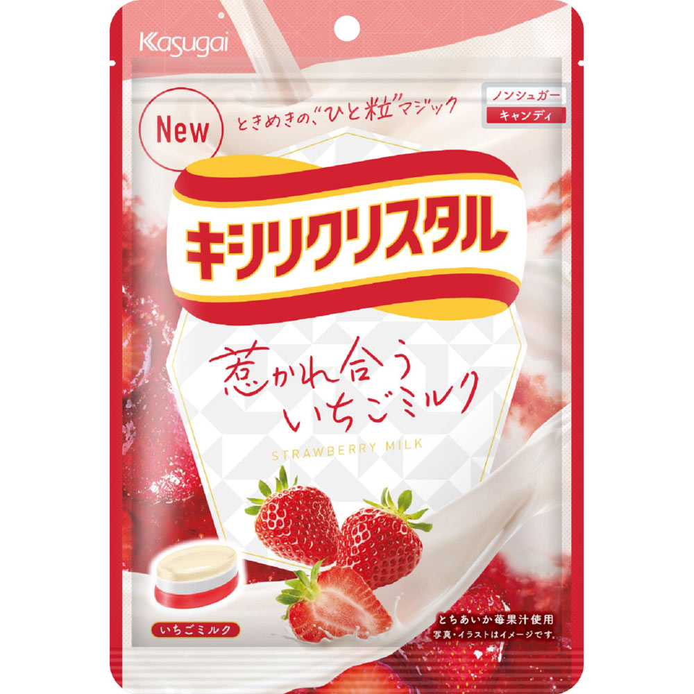 春日井製菓 キシリクリスタル いちごミルク 63g