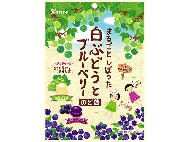 楽天市場 カンロ カンロ まるごとしぼった白ぶどうとブルーベリーのど飴 80g 価格比較 商品価格ナビ