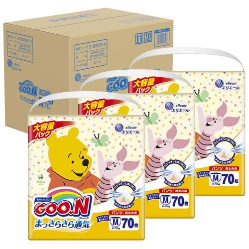グーン パンツ まっさらさら通気 Mサイズ ディズニー( 70枚入×3個セット)
