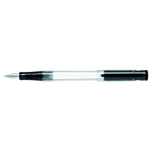 Medium Nib Stipula Passaporto Superleggera Clear & Chrome Fountain Pen Set New 