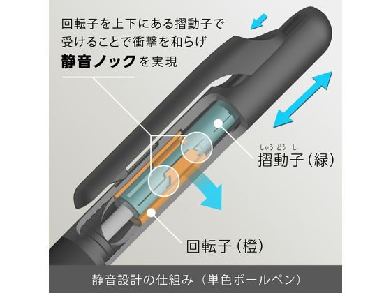 ぺんてる Calme単色Gホワイト軸黒07 BXA107W-A