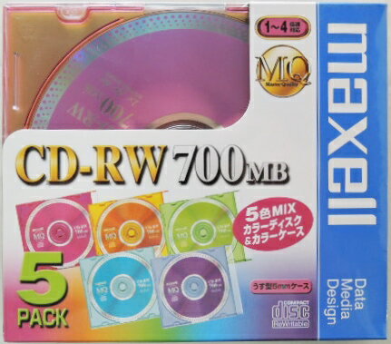 【楽天市場】マクセル マクセル データ用CD-RW 700MB カラーミックス(5枚) | 価格比較 - 商品価格ナビ
