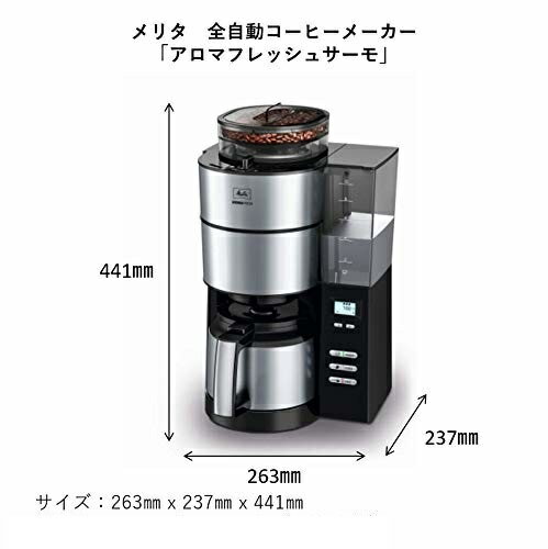 楽天市場】メリタジャパン Melitta アロマフレッシュサーモ ミル付き全