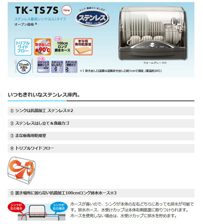 楽天市場】三菱電機 MITSUBISHI クリーンドライ 食器乾燥機 TK-TS7S-H | 価格比較 - 商品価格ナビ