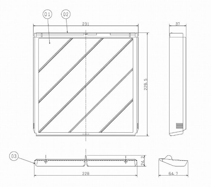 市場 三菱電機 標準換気扇 交換用フィルター