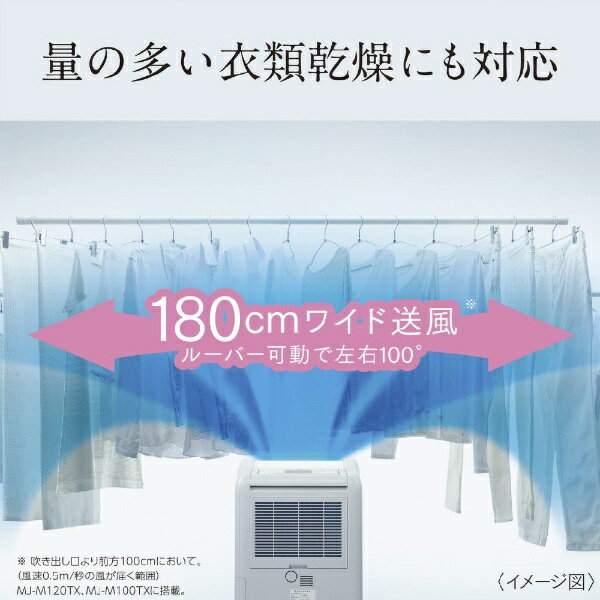 MITSUBISHI MJ-M120TX-W 除湿機 三菱電機 MJ-M120TX-W 衣類乾燥除湿機 サラリ 除湿能力 11L(50Hz