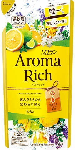 楽天市場】ライオン ソフラン アロマリッチ ベル つめかえ用 400ml