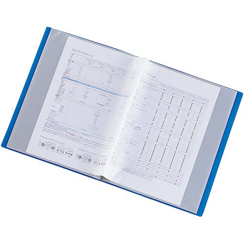 リクエスト　クリヤーブック＜サイドベンツ＞ Ａ４／Ａ３・Ｓ型 青