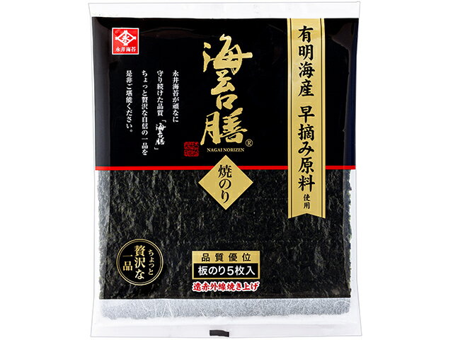 楽天市場】永井海苔 永井海苔 海苔膳焼のり 全型 5枚 | 価格比較