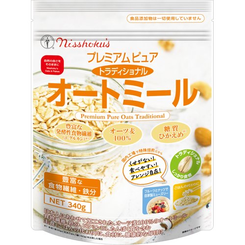 楽天市場】日本食品製造 日食 プレミアムピュア トラディショナルオートミール(340g) | 価格比較 - 商品価格ナビ