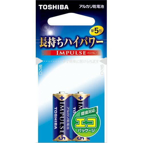 TOSHIBA 単5アルカリ電池2本 LR1H 2EC