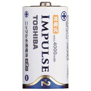 東芝 充電式インパルス 充電池 ニッケル水素電池 単2形 TNH-2A(1コ入)