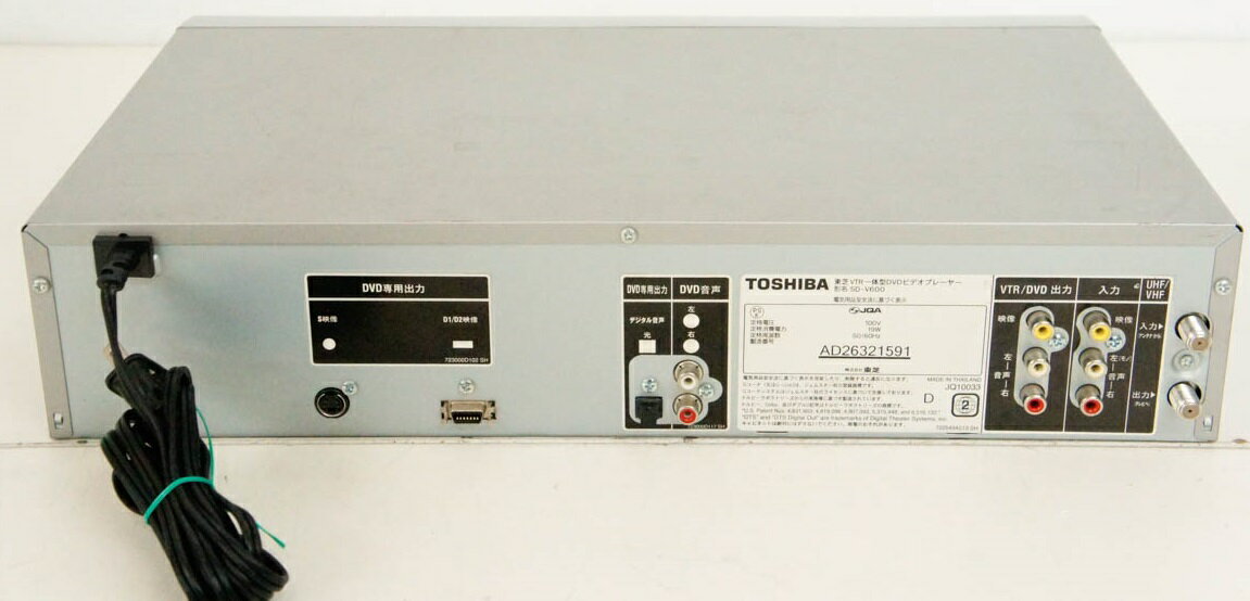 TOSHIBA　DVDプレーヤー一体型ビデオデッキ　ARENA SD-V600 分解清掃シリーズ 東芝 VTR一体型DVDビデオプレーヤー編 SD-V600