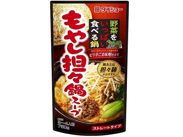 楽天市場】ダイショー ダイショー 野菜をいっぱい食べる鍋もやし坦々鍋スープ 750g | 価格比較 - 商品価格ナビ
