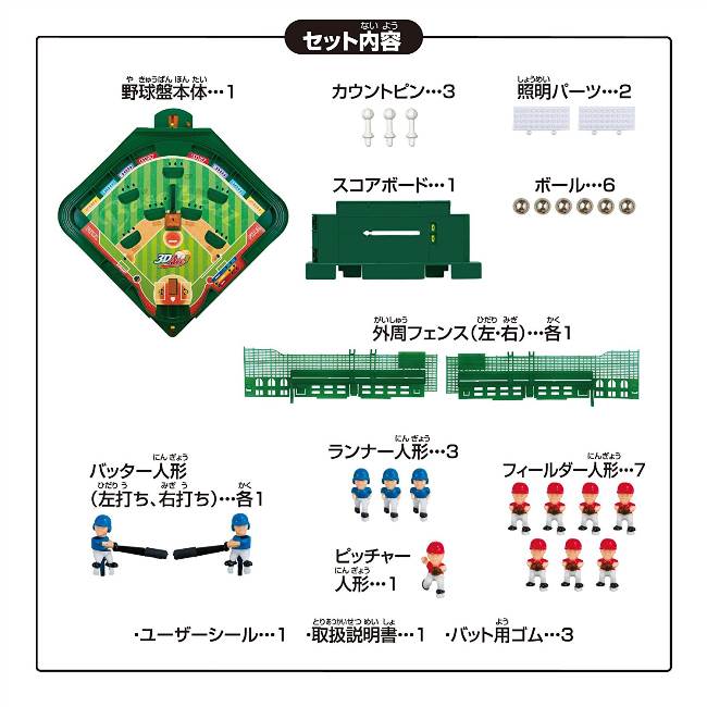 野球盤 3Dエース スタンダード(1セット)