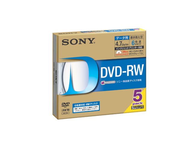 楽天市場】ソニーグループ SONY DVD-RW データ用 5DMW47HPS6 | 価格