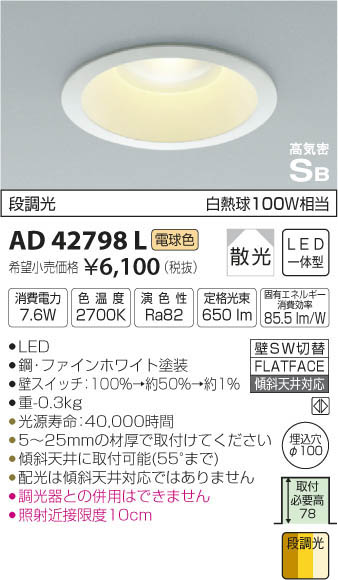 楽天市場】コイズミ照明 コイズミ照明 照明器具壁スイッチ 段調光 LED