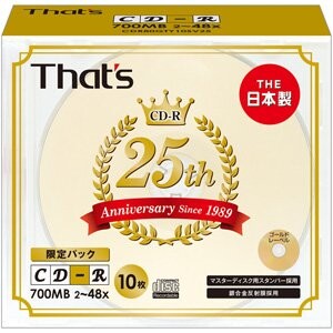 太陽誘電 データ用 CD-R CDR80GTY10SV25 10枚入 新品未開封 Amazon.co.jp: 太陽誘電製 That's CD-Rデータ用 48倍速700MB