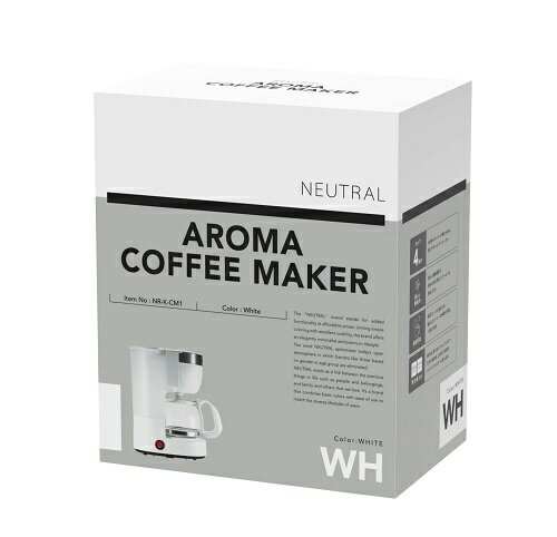 NEUTRAL アロマコーヒーメーカー NR-K-CM1-WH(1台)